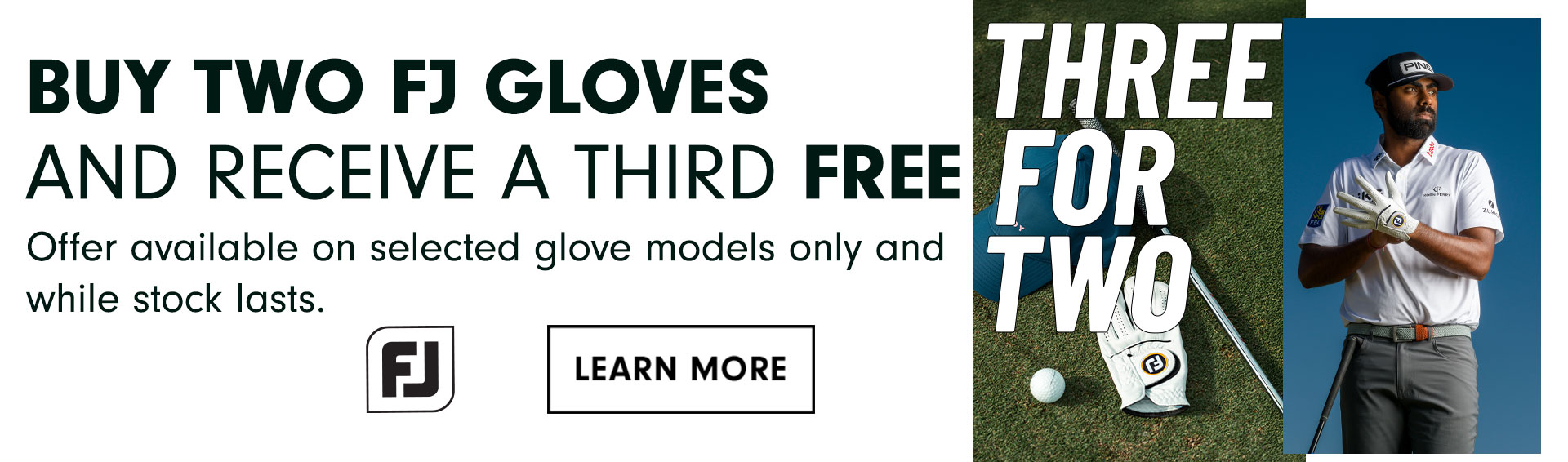 FootJoy 3 For 2 Gloves Banner