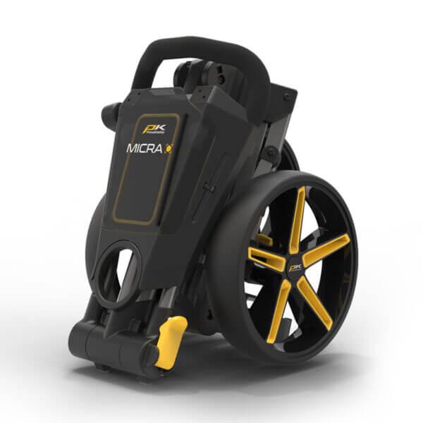 PowaKaddy MICRA Golf Push Trolley - Yellow - main image