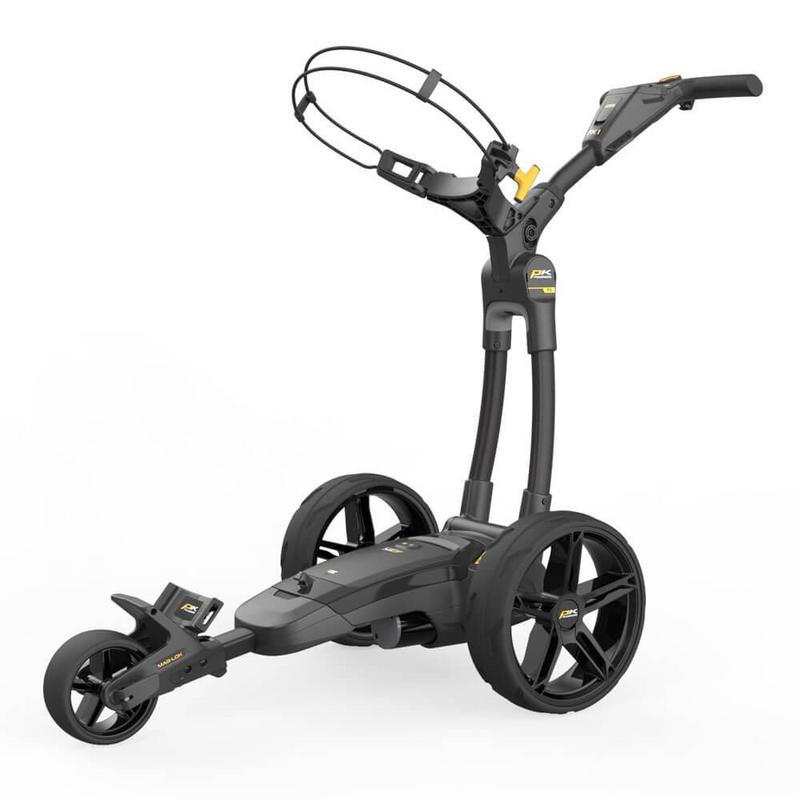 PowaKaddy FX1 Black Electric Golf Trolley 2024 - Extended Lithium - main image