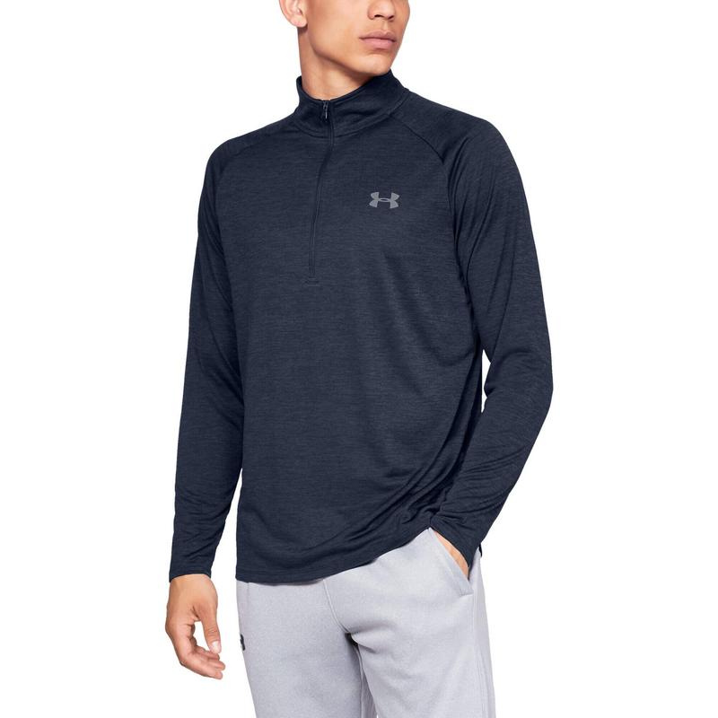 Under Armour Tech 2.0 Half Zip Long Sleeve Golf Top - Navy - main image