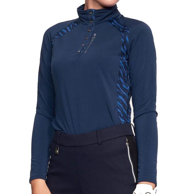 Rohnisch Womens Alex Golf Top - Navy Zebra - main image