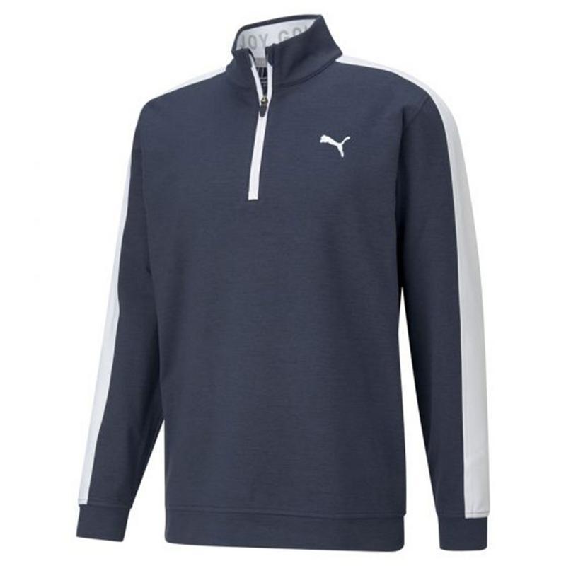 Puma Cloudspun T7 1/4 Zip Golf Jumper - Navy  - main image