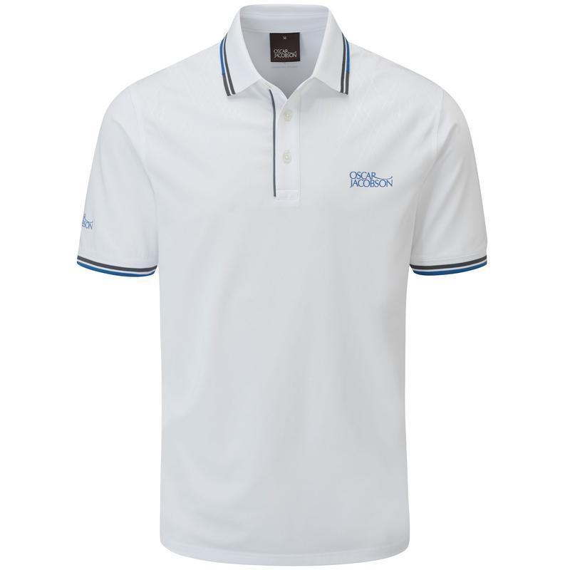 Oscar Jacobson Buxton Mens Golf Polo Shirt - White - main image