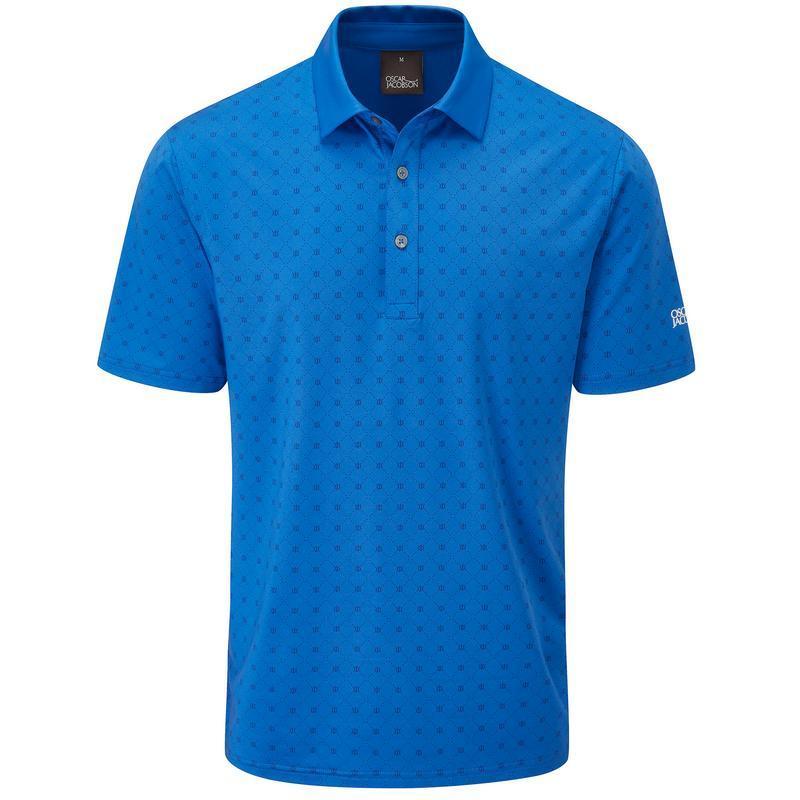 Oscar Jacobson Barton Mens Golf Polo Shirt - Blue - main image