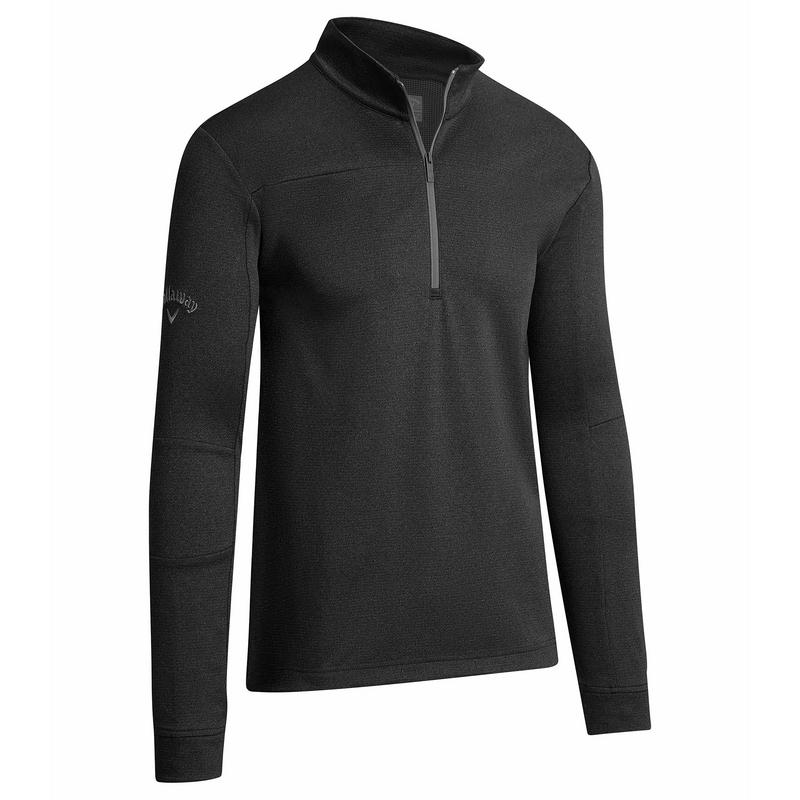 Callaway Waffle Zip Golf Sweater - Black - main image