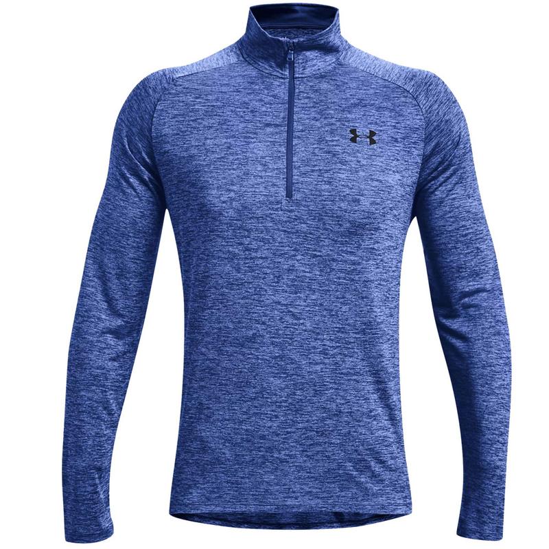 Under Armour Tech 2.0 Half Zip Long Sleeve Golf Top - Light Blue - main image