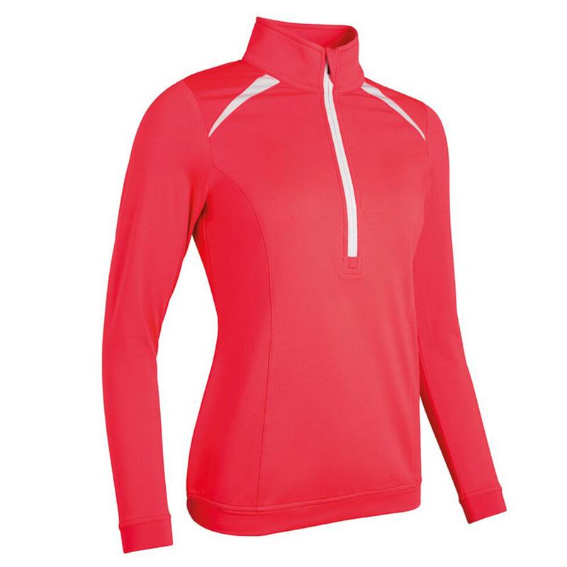 Sunderland Ladies Arosa Zip Neck Thermal Golf Midlayer - Tropics Pink - main image