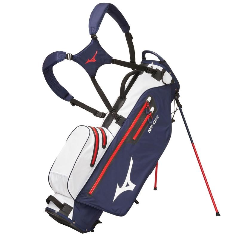 Mizuno BR-DR1 Waterproof Golf Stand Bag - Navy/White - main image