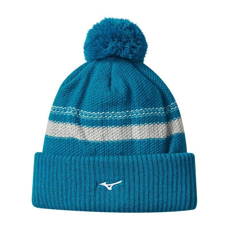 Mizuno Breathe Thermo Pom Pom Bobble Hat - Blue - main image