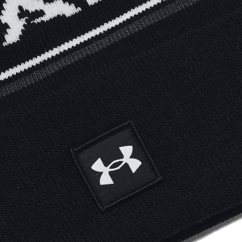 Under Armour Halftime Golf Pom Beanie Hat - Black/White - main image