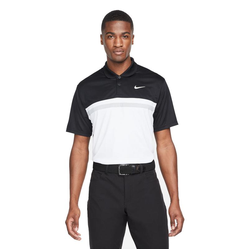 Nike Dri-Fit Victory CB Golf Polo Shirt - Black/White/Grey - main image