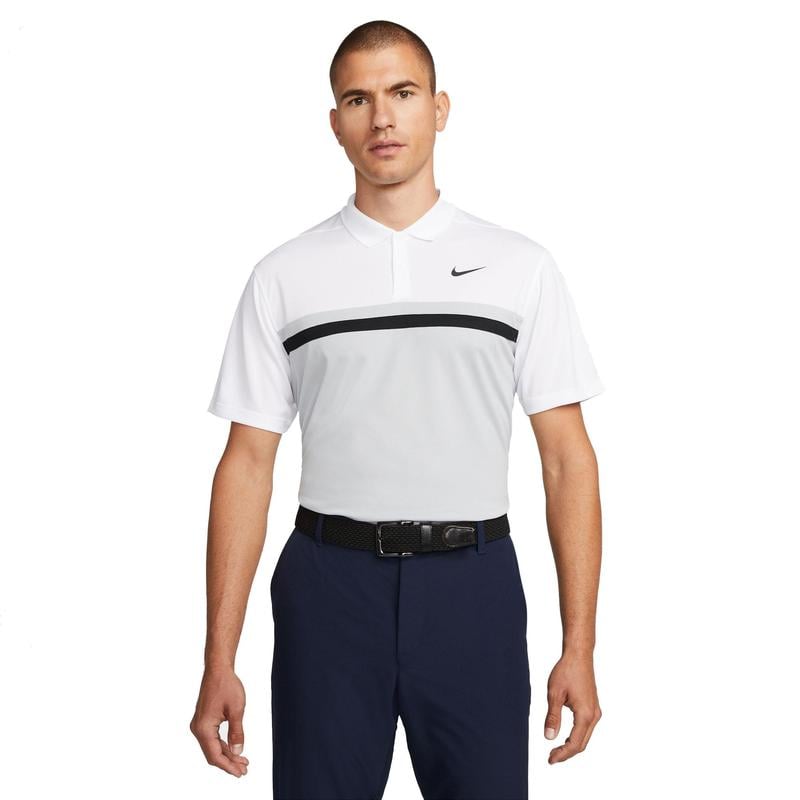 Nike Dri-Fit Victory CB Golf Polo Shirt - White/Grey/Black - main image