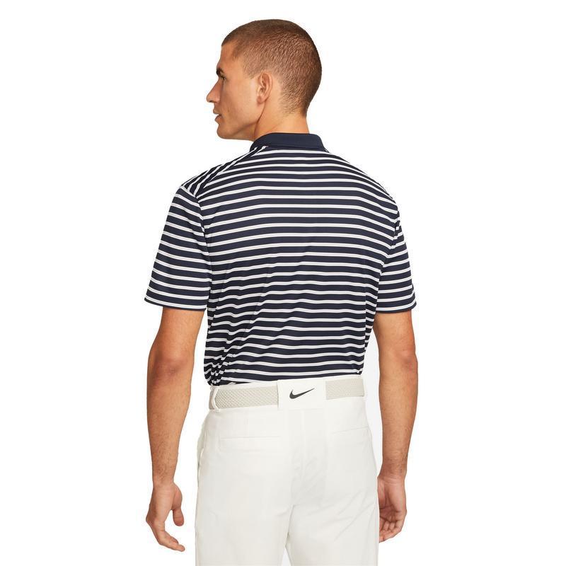 Nike Dri-Fit Victory Stripe Golf Polo Shirt - Obsidian/White - main image