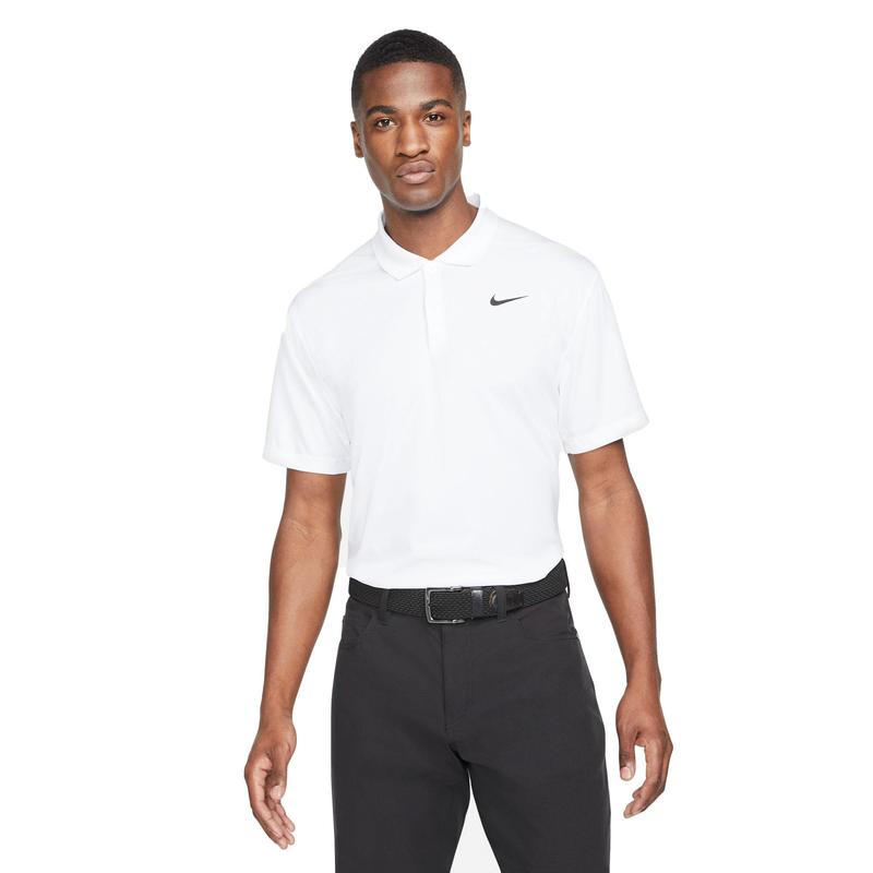 Nike Dri-Fit Victory Solid Polo Shirt - White/Black - main image