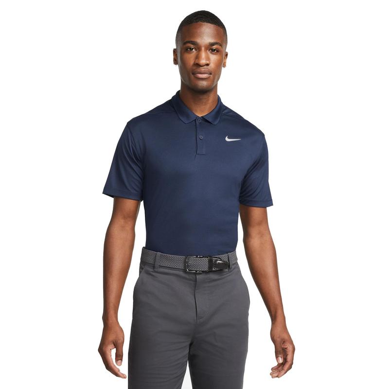 Nike Dri-Fit Victory Solid Polo Shirt - Obsidian/White  - main image