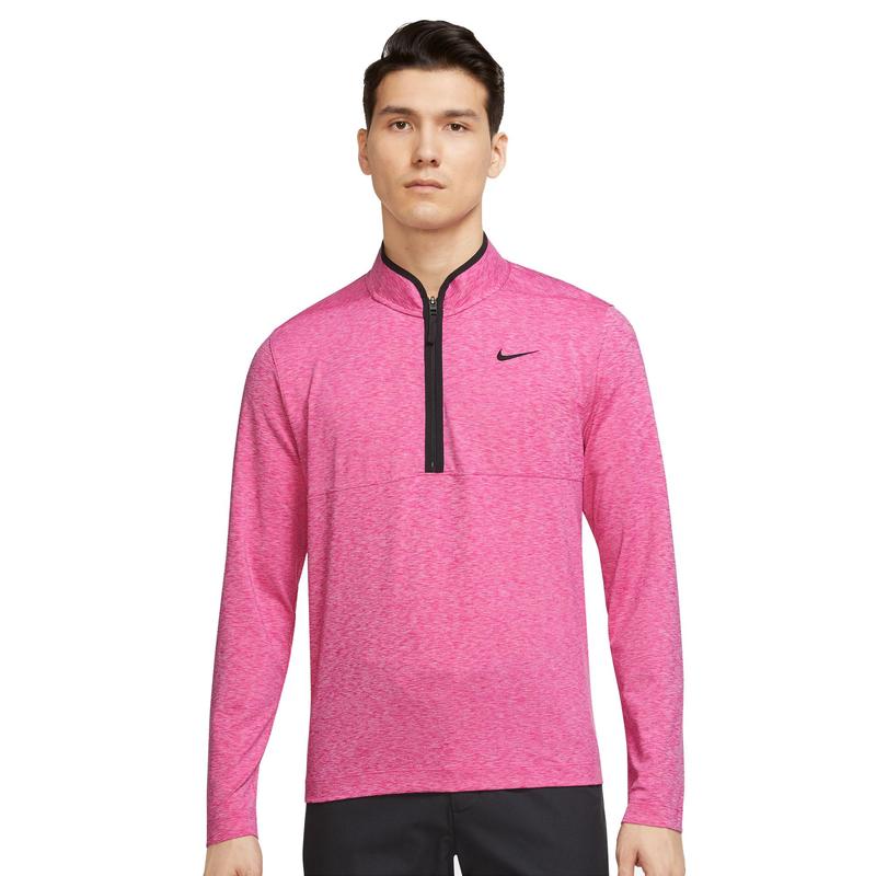 Nike Dri-Fit Victory Heathered Half Zip Golf Top - Pink/Black - main image