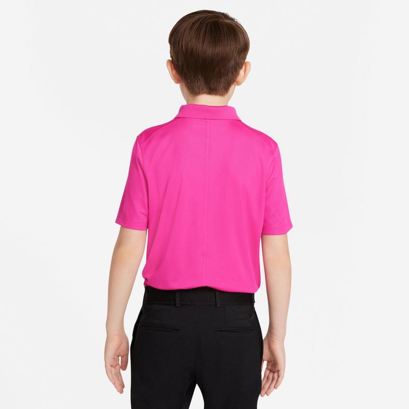 Nike Boys Dri-Fit Victory Solid Golf Polo Shirt - Pink/White - main image