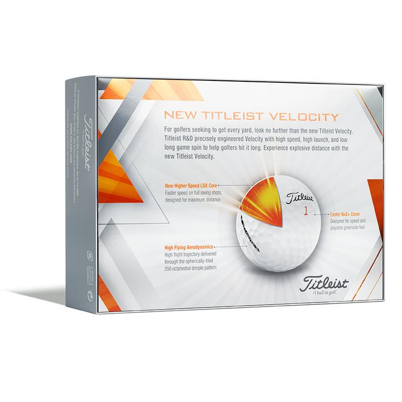 Titleist Velocity Golf Balls - Personalised  - White - main image