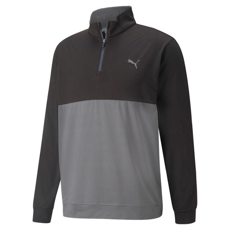 Puma Gamer Colourblock 1/4 Zip Golf Sweater - Black  - main image