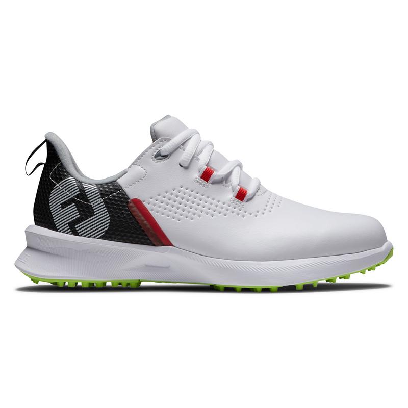 FootJoy Junior Fuel Golf Shoes - White/Black/Lime - main image