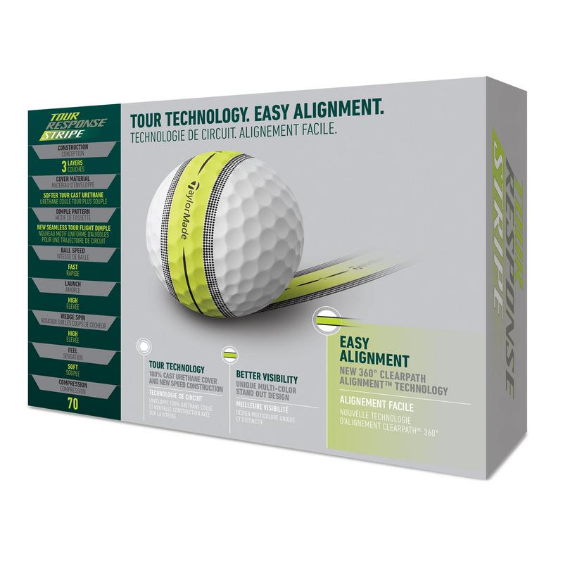 TaylorMade Tour Response Stripe Golf Balls - White - main image