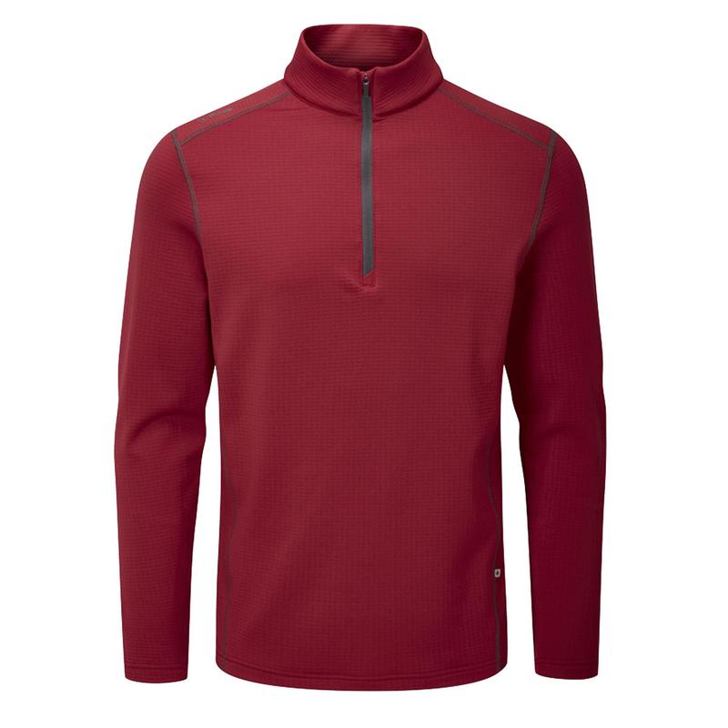 Ping Edwin Half Zip Golf Midlayer Sweater - Red  - main image