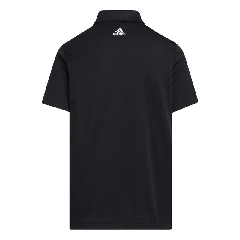 adidas Boys 3 Stripe Golf Polo Shirt - Black - main image