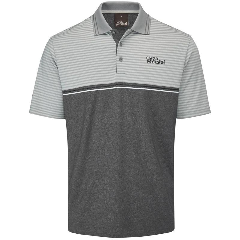 Oscar Jacobson Whitby Golf Polo Shirt - Grey - main image