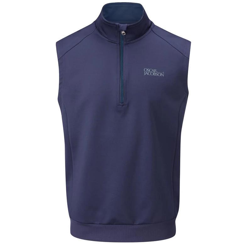 Oscar Jacobson Trent Tour Sleeveless Golf Sweater - Navy  - main image