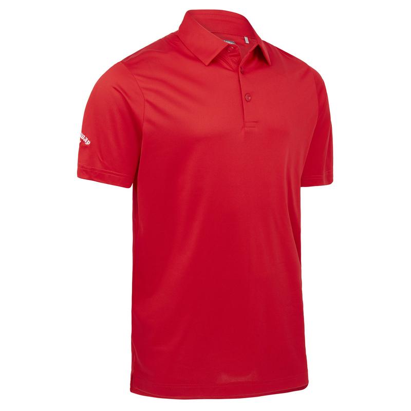 Callaway SS Solid Swing Tech Golf Polo Shirt - True Red - main image