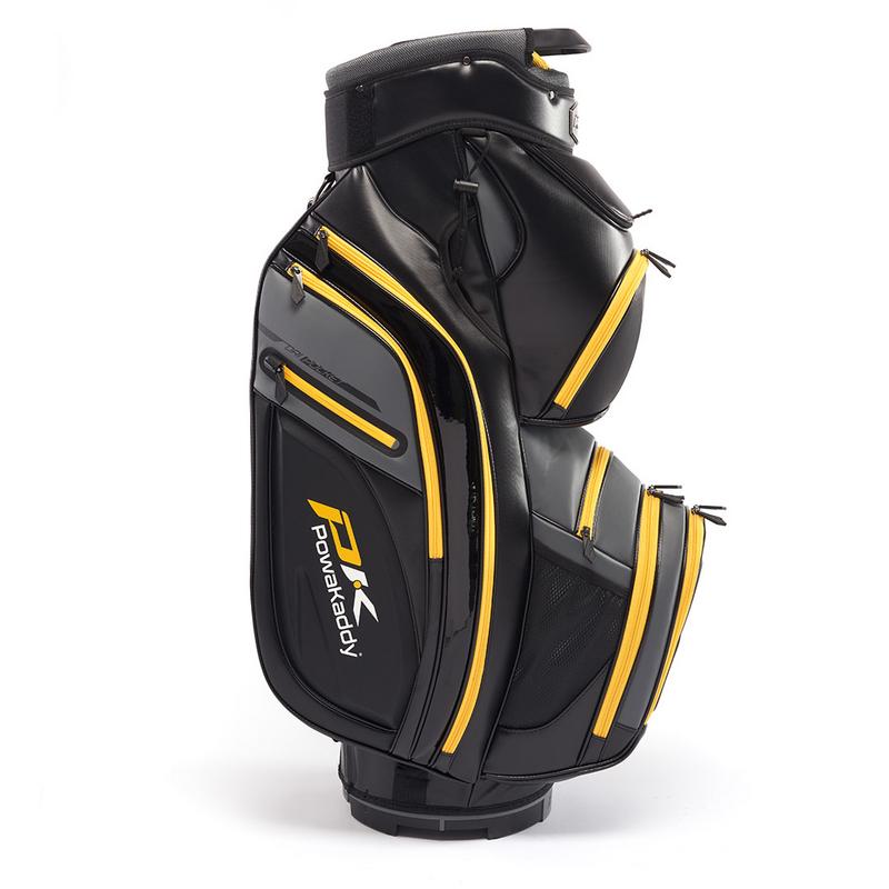 PowaKaddy Prem Tech Golf Cart Bag - Black/Yellow - main image