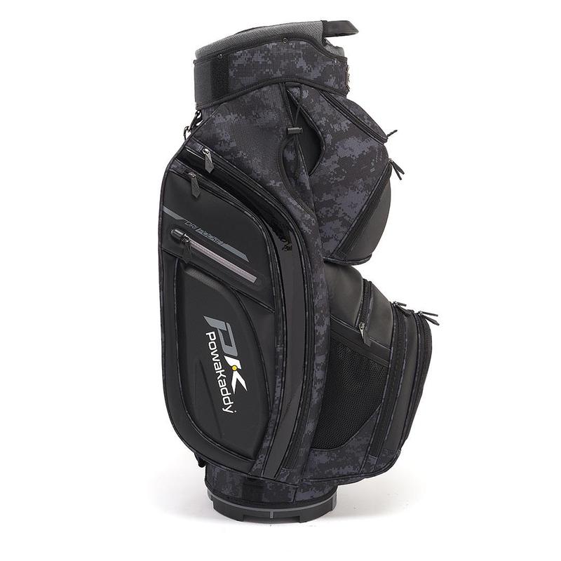 PowaKaddy Prem Tech Golf Cart Bag - Black Camo/Cool Grey - main image