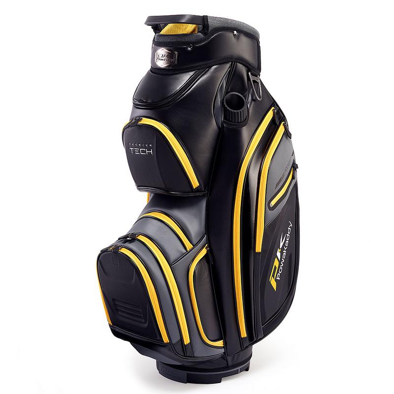 PowaKaddy Prem Tech Golf Cart Bag - Black/Yellow - main image