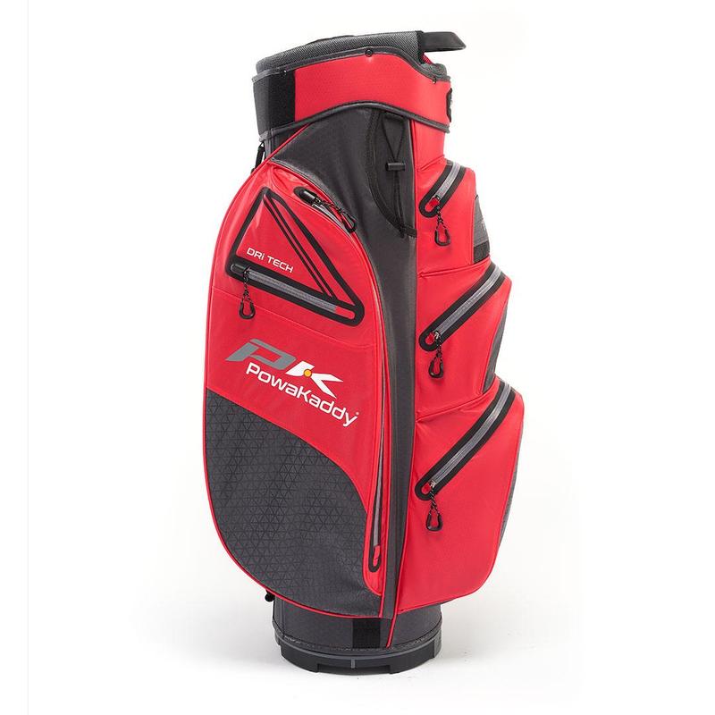 PowaKaddy Dri-Tech Waterproof Golf Cart Bag - Red/Cool Grey - main image