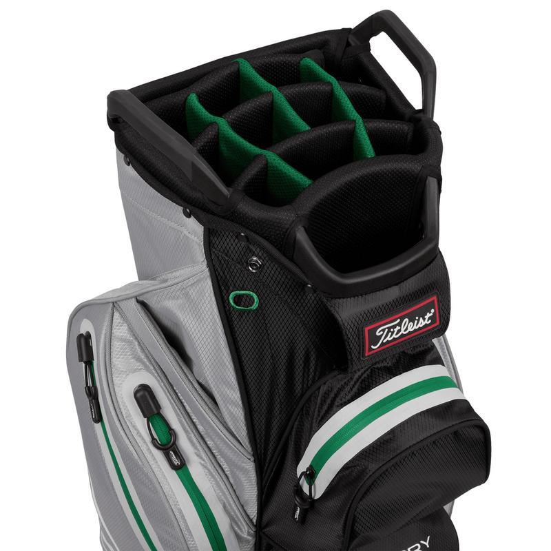 Titleist StaDry Waterproof 14 Way Golf Cart Bag - Grey/Black/Green - main image