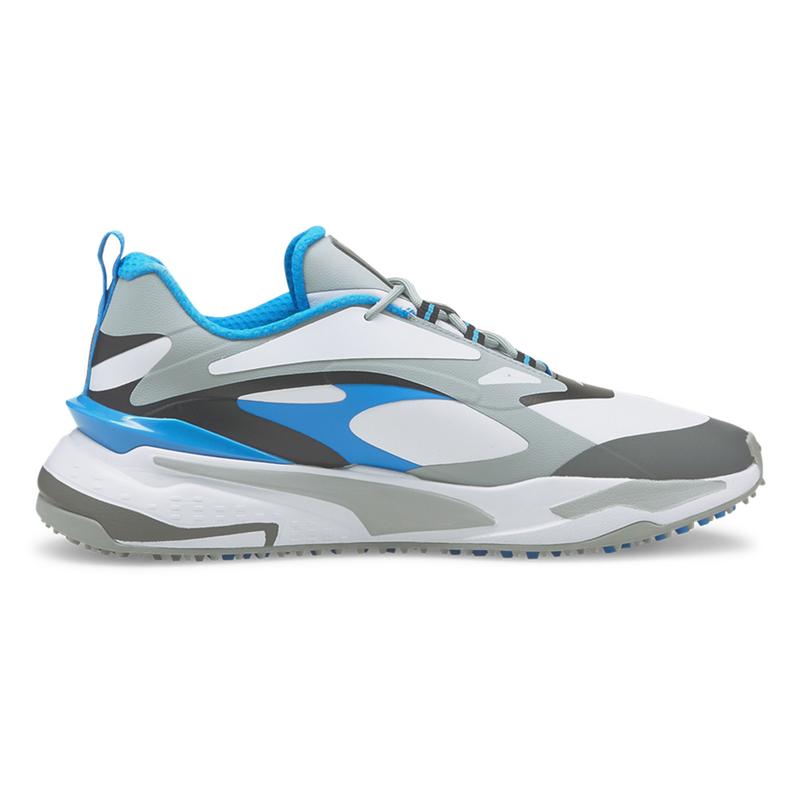 Puma GS Fast Golf Shoes - White/Quarry/Ocean Blue - main image