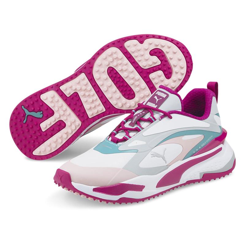 Puma GS Fast Womens Golf Shoes - White/Pink - main image