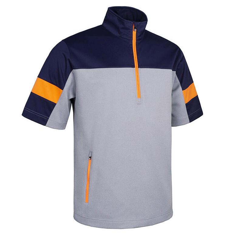 Sunderland Cortina Half Sleeve Zip Windtop - Silver/Navy/Lava - main image