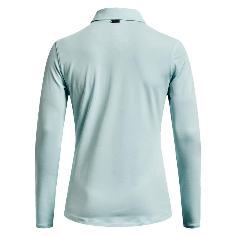 Under Armour Womens UA Zinger MicroStripe Long Sleeve Golf Polo - Fuse Teal - main image