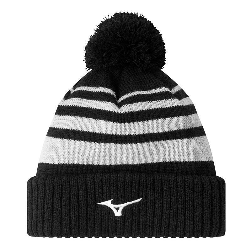 Mizuno Breathe Thermo Pom Pom Beanie Hat - Black - main image