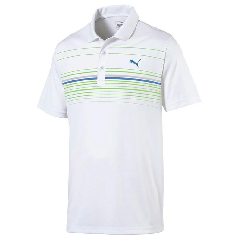 Puma MATTR Canyon Golf Polo - Bright White/Bright Cobalt - main image