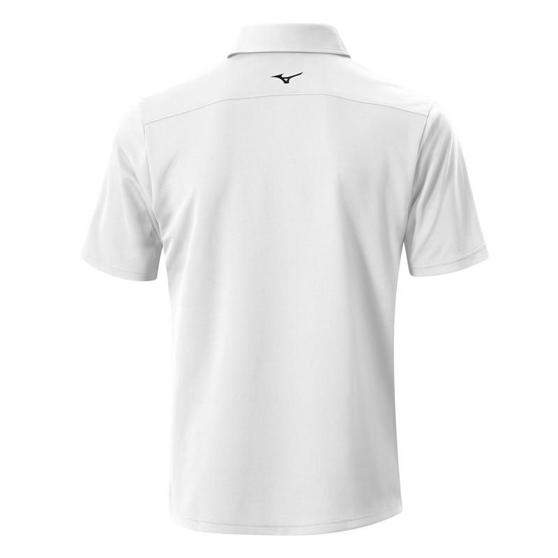 Mizuno Breath Thermo Graphic Golf Polo - White - main image