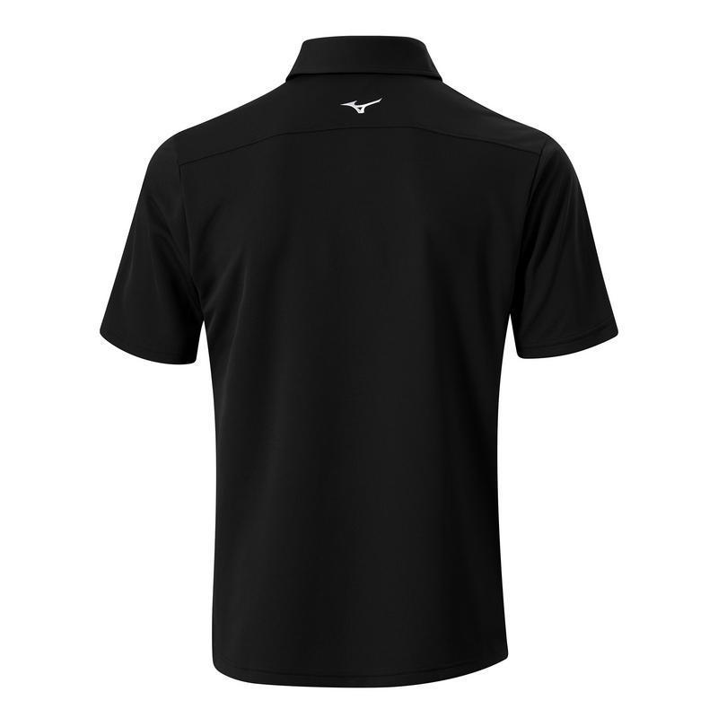 Mizuno Breath Thermo Graphic Golf Polo - Black - main image