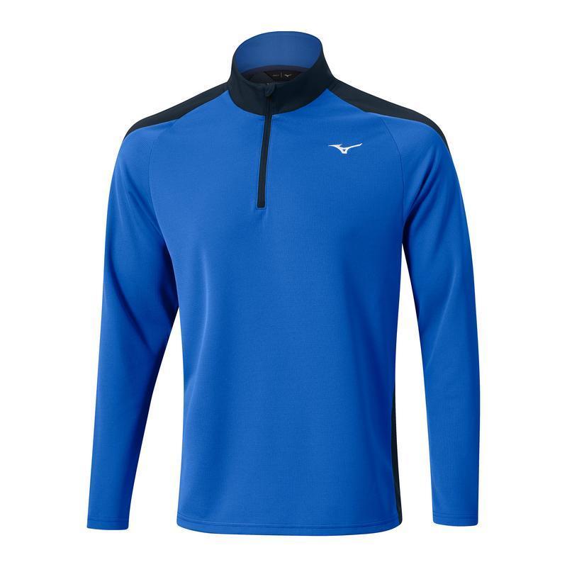 Mizuno Breath Thermo Winter Brz 1/4 Zip Golf Midlayer - Blue - main image