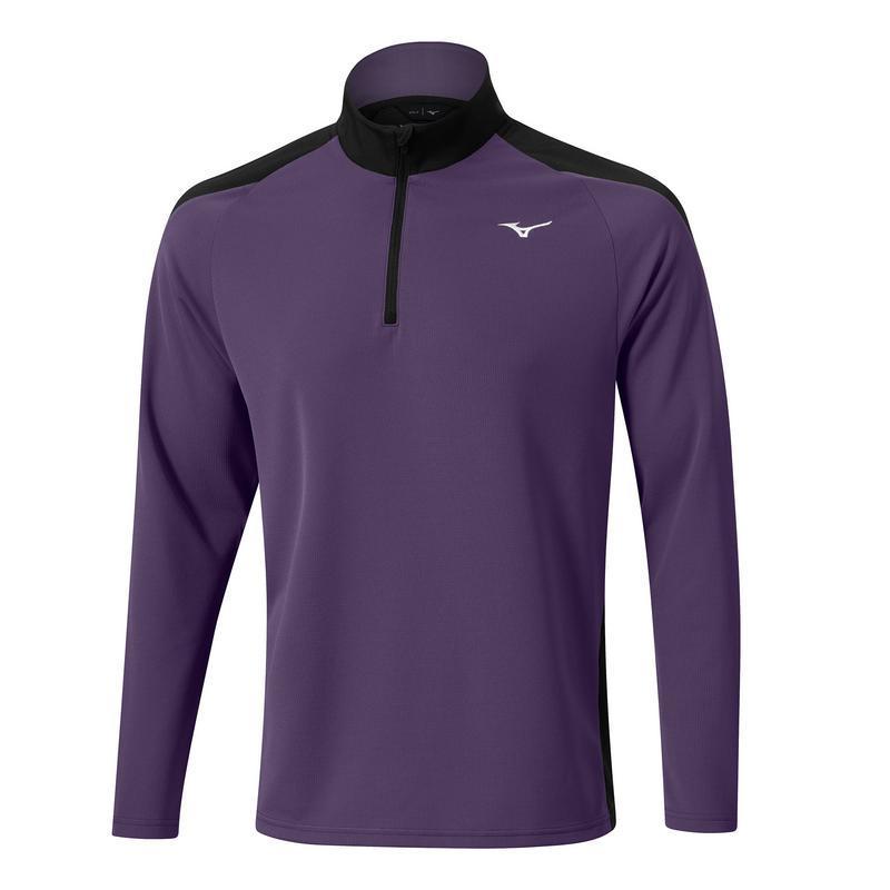 Mizuno Breath Thermo Winter Brz 1/4 Zip Golf Midlayer - Purple - main image