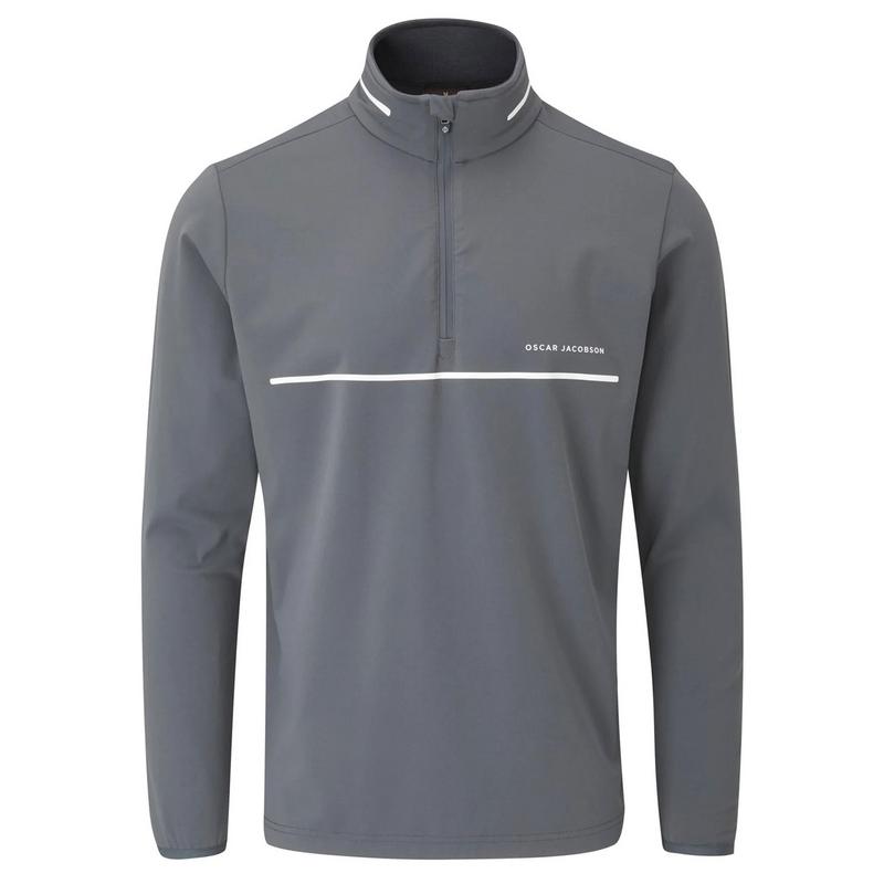 Oscar Jacobson Darwin Midlayer Golf Sweater - Pewter Grey - main image