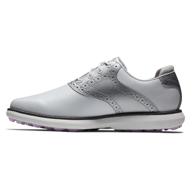 Footjoy Traditions Spikeless Women's Golf Shoe - White/Silver - main image