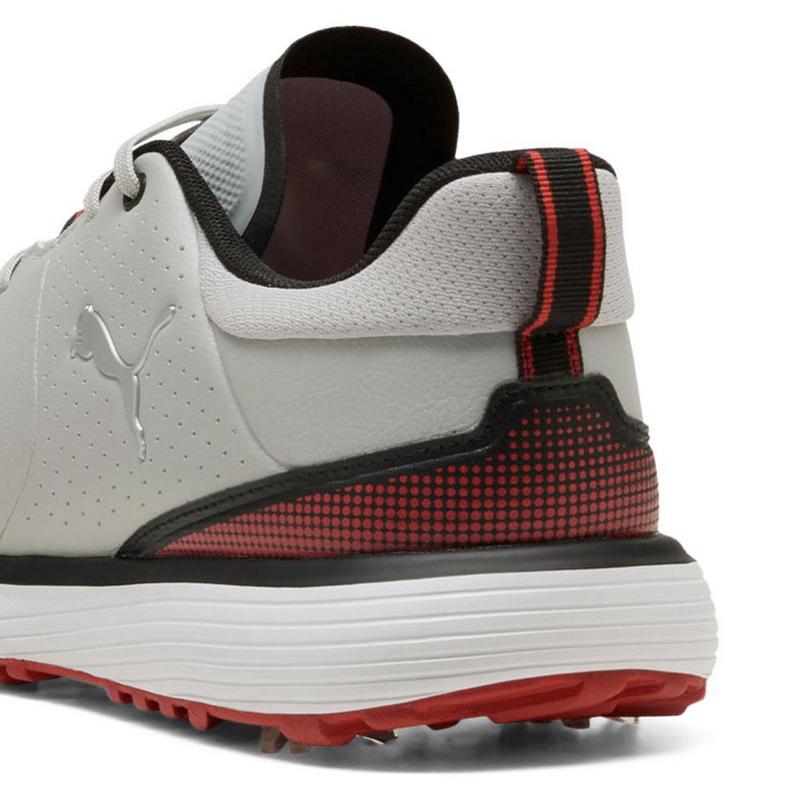 Puma Fusion Grip ST Golf Shoes -  Ash Grey/Puma Black/Candy Apple - main image