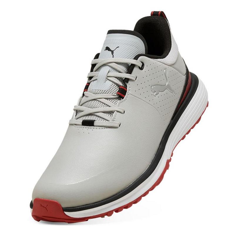 Puma Fusion Grip ST Golf Shoes -  Ash Grey/Puma Black/Candy Apple - main image