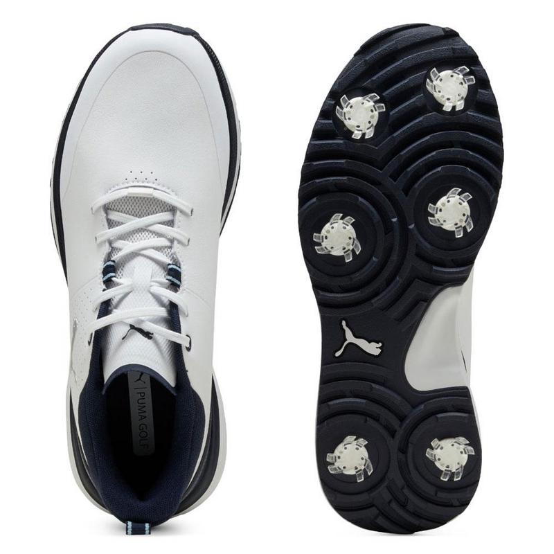 Puma Fusion Grip ST Golf Shoes -  Puma White/Puma Silver/Deep Navy - main image